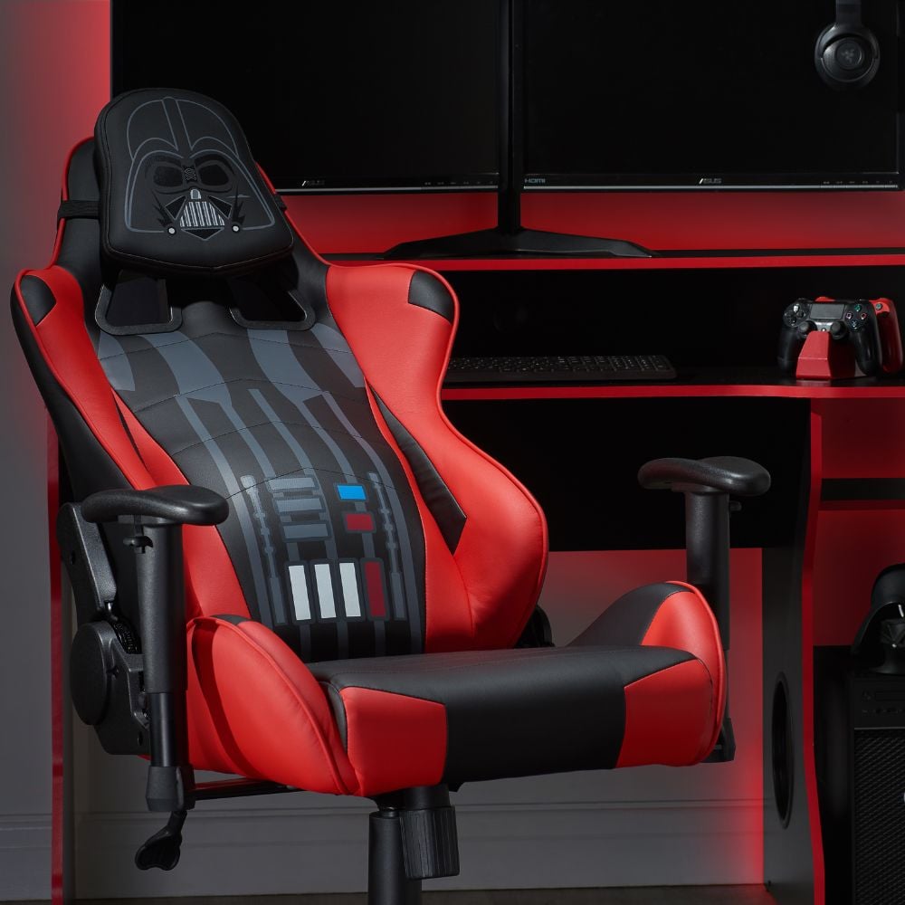 Star Wars Darth Vader Hero Red Leather Computer Gaming Chair Close-Up