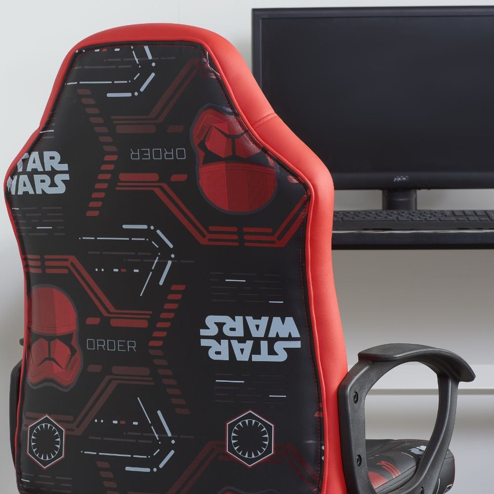 Star Wars Sith Trooper Computer Gaming Chair Backrest Close-Up