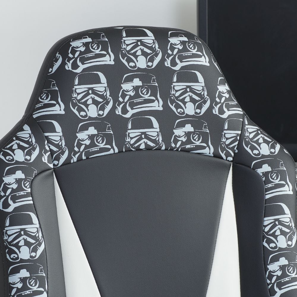 Star Wars Stormtrooper Computer Gaming Chair Back Rest Close-Up