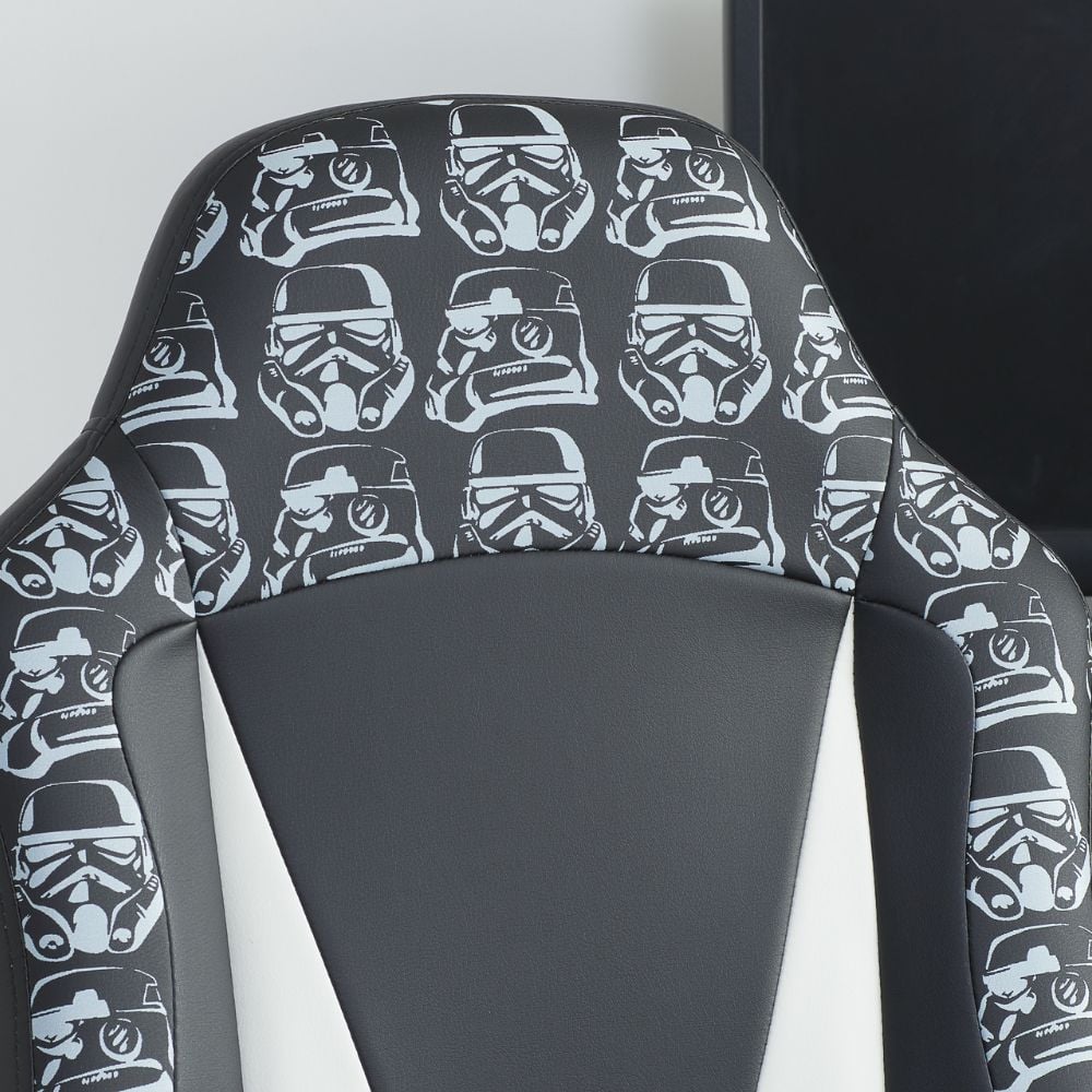 Star Wars Stormtrooper Black/White Gaming Chair Happy Beds