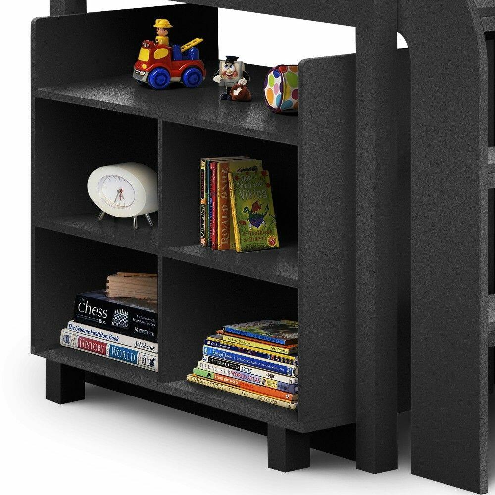 Happy Beds Kimbo Anthracite Cabin Bed Bookcase