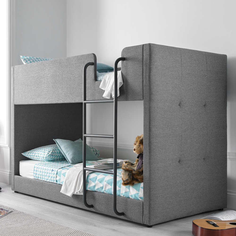 Gray bunk beds store twin over twin