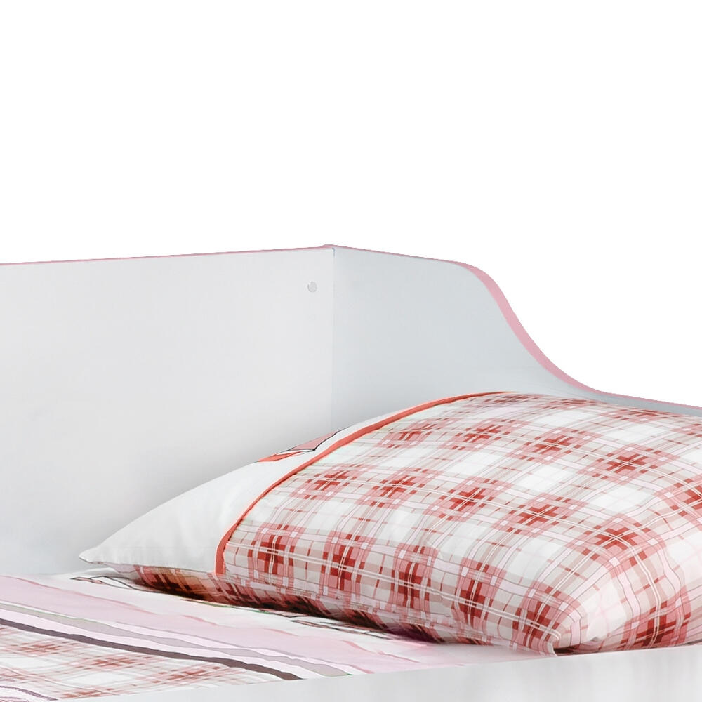 Happy Beds Stella Pink And White Low Sleeper Headboard