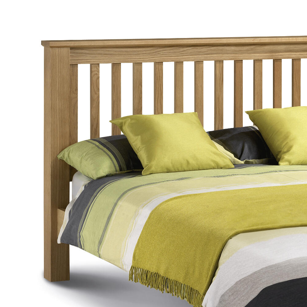 Happy Beds Amsterdam Low Foot End Solid Oak Headboard Close-up