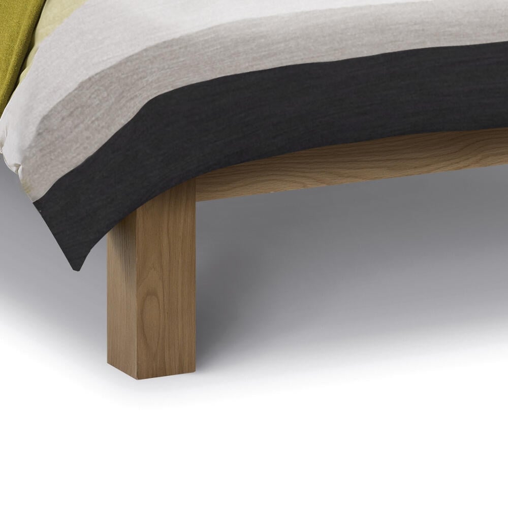 Happy Beds Amsterdam Low Foot End Solid Oak Footboard Close-up