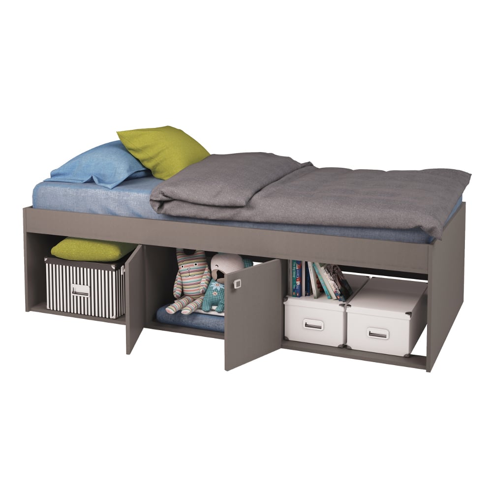 Happy Beds Arctic Grey Storage Bed Open Drawer