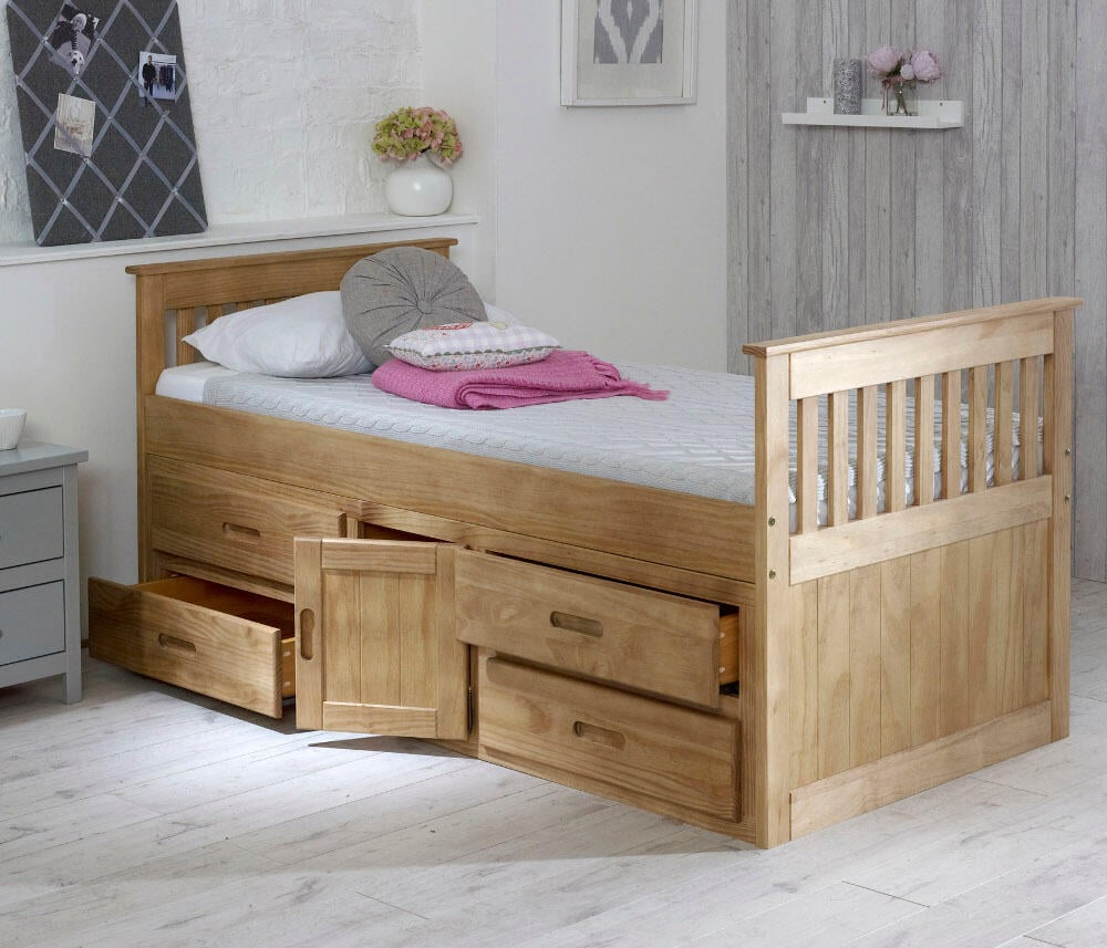 Wilkes wooden storage bed deals