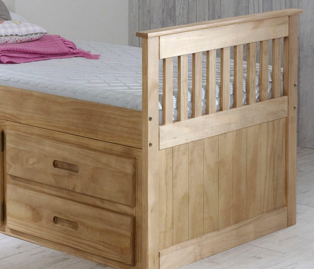 Captains Waxed Pine Bed Footboard Shot