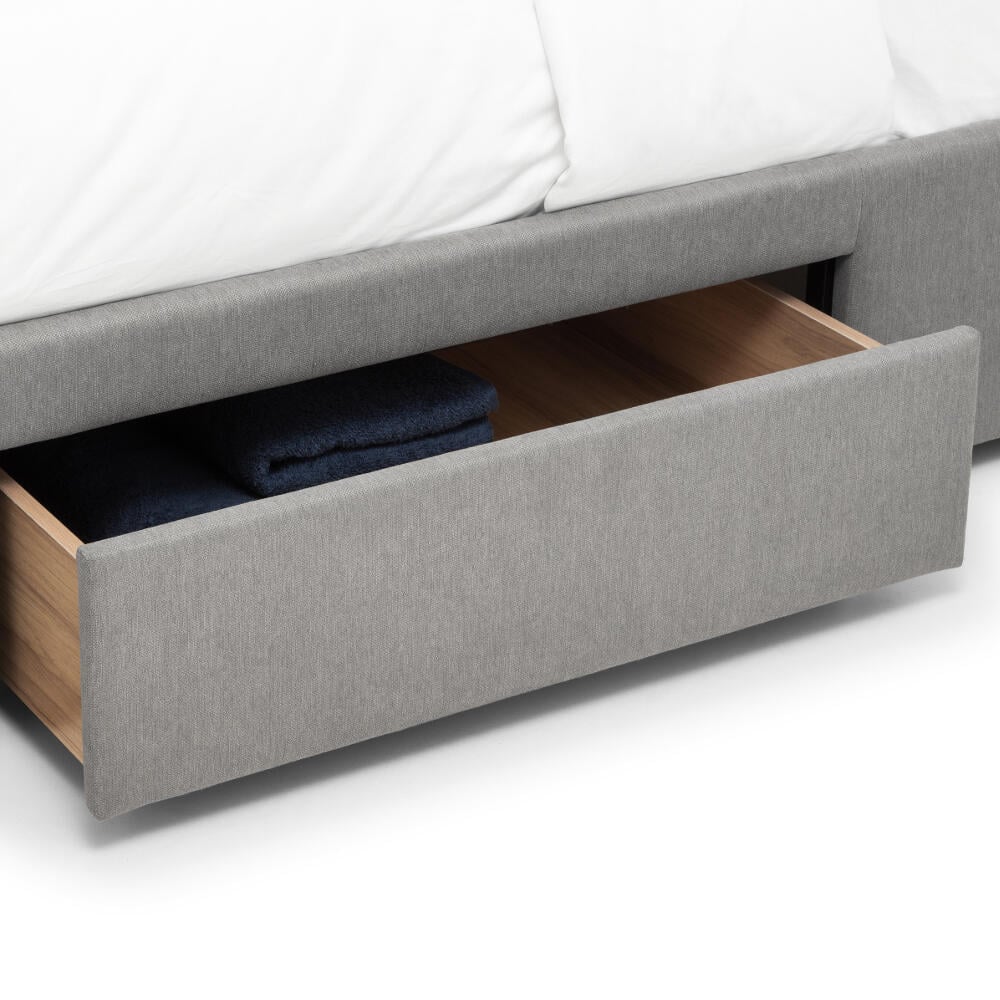 Fullerton Grey Fabric 4 Drawer Storage Bed Drawer Image