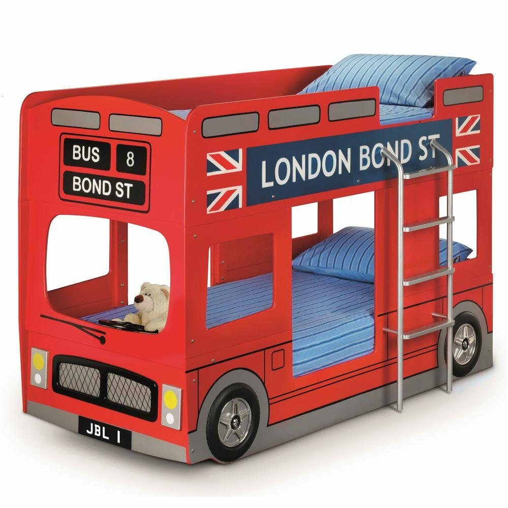 London Bus Red Kids Theme Bunk Bed Full Image