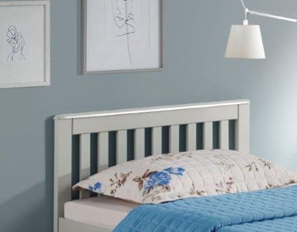 Happy Beds Mission Grey Storage Bed Sketch Headboard