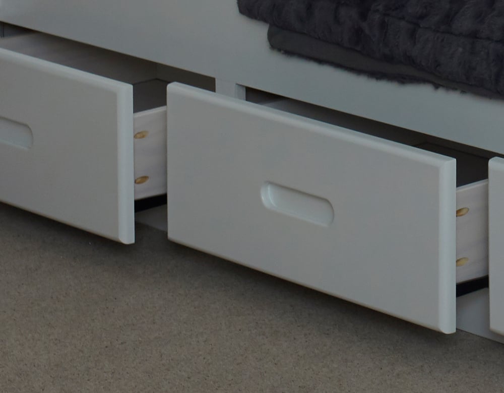 Happy Beds Mission White Storage Bed Drawers