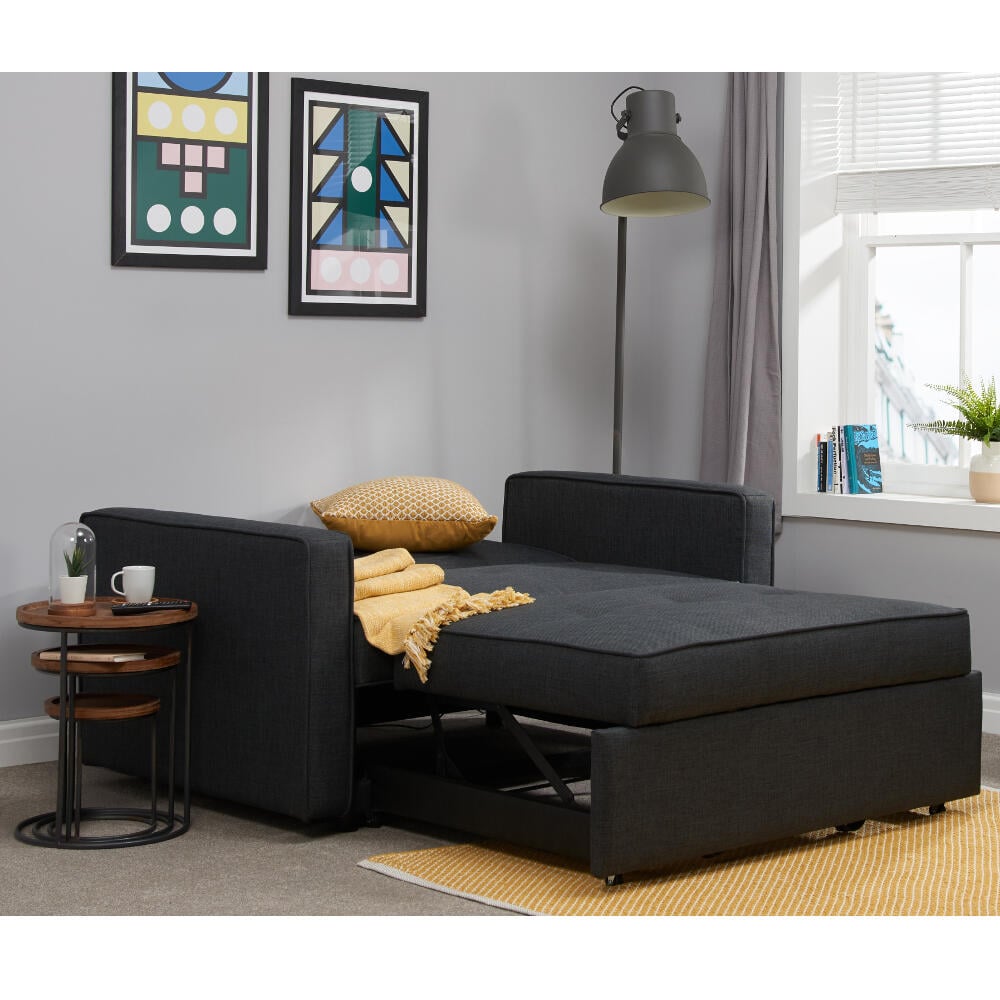 Happy Beds Otto Grey Sofa Bed Open
