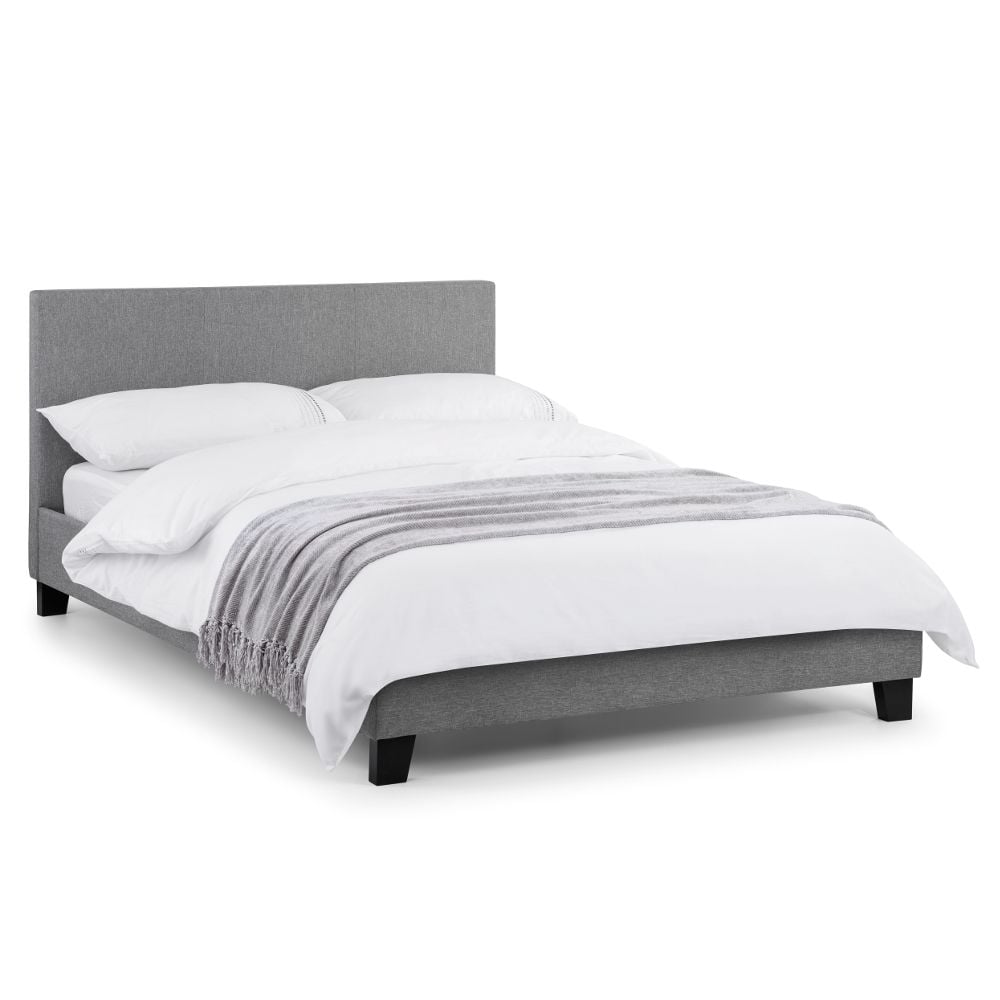 Happy Beds Rialto Grey Bed Angled Shot