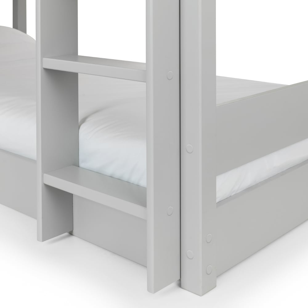 Happy Beds Trio Grey Triple Sleeper Ladder Close-up