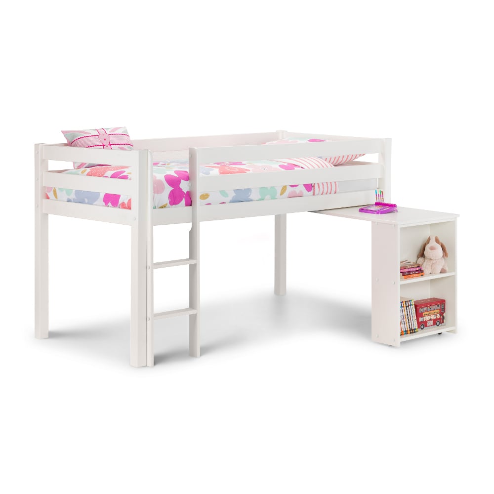 Happy Beds Wendy White Mid Sleeper Bed Frame