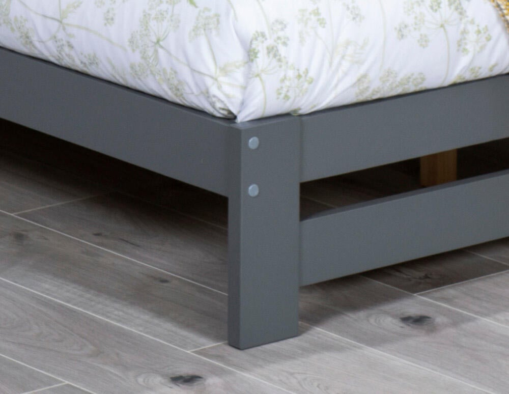 Happy Beds Xiamen Grey Low Footboard