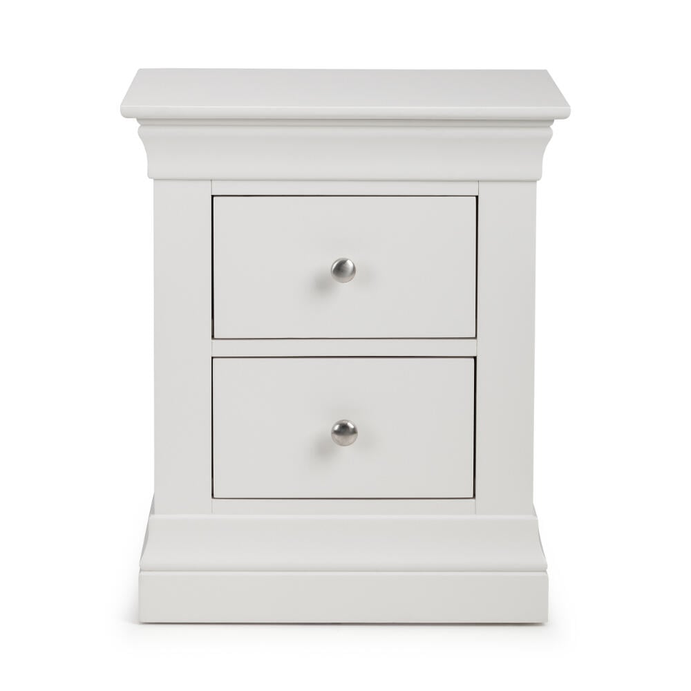 Clermont White 2 Drawer Table Full Body