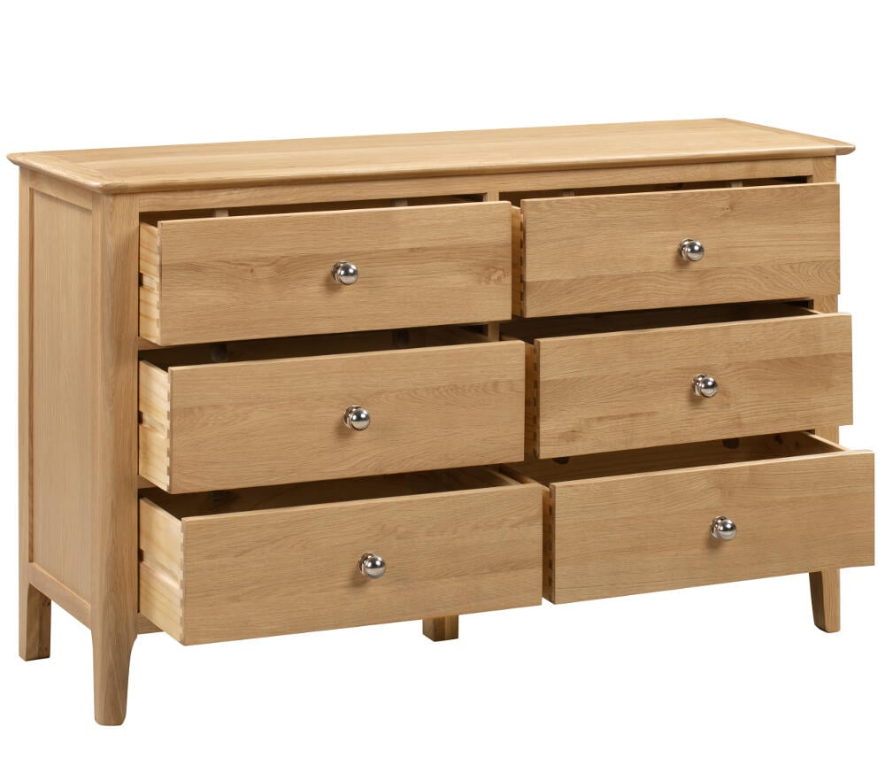 Cotswold Oak 6 Drawer Chest Full Image