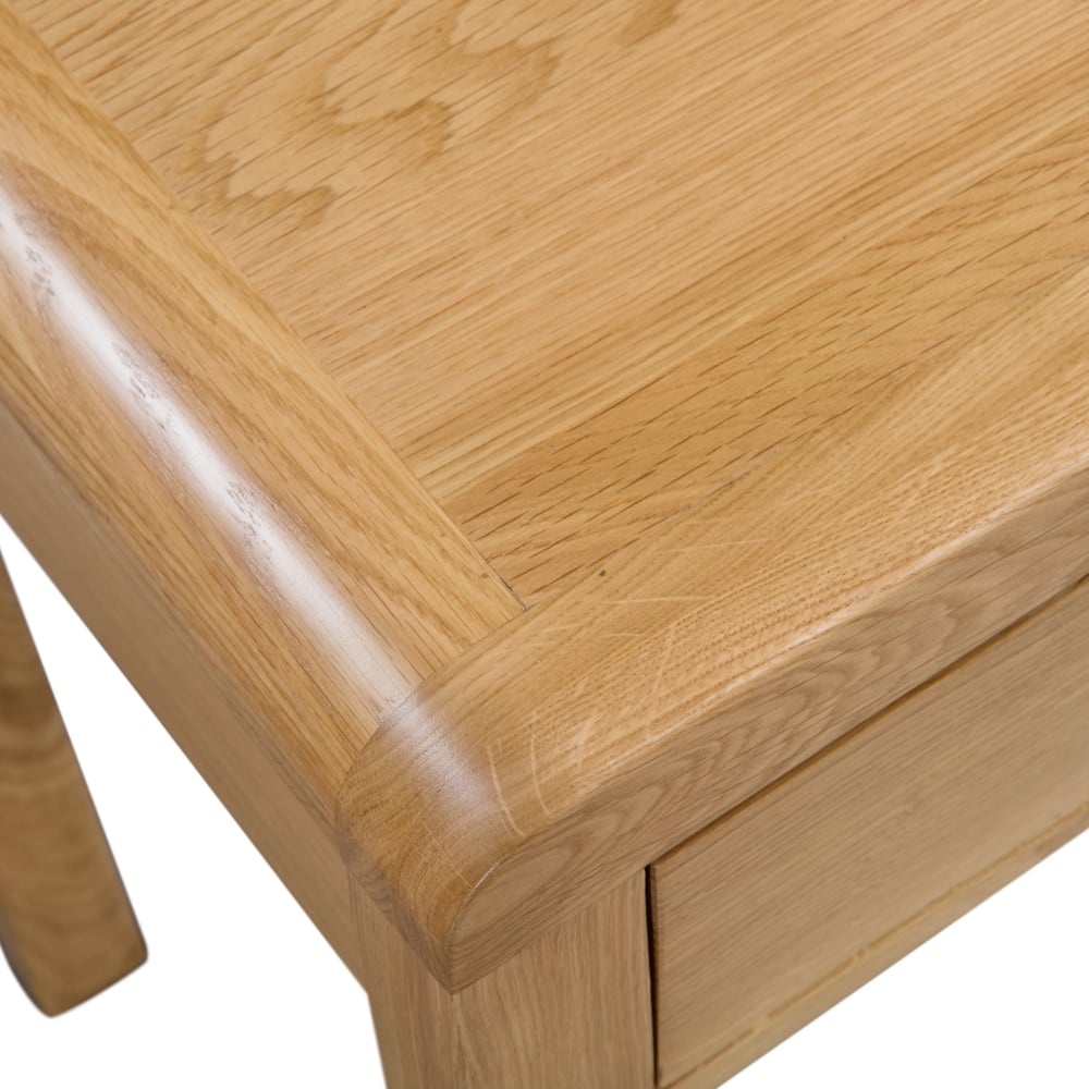 Curve Oak 2 Drawer Dressing Table Surface Image