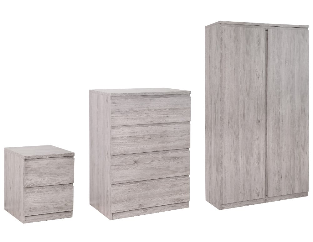 Jupiter Grey Oak Bedroom Collection