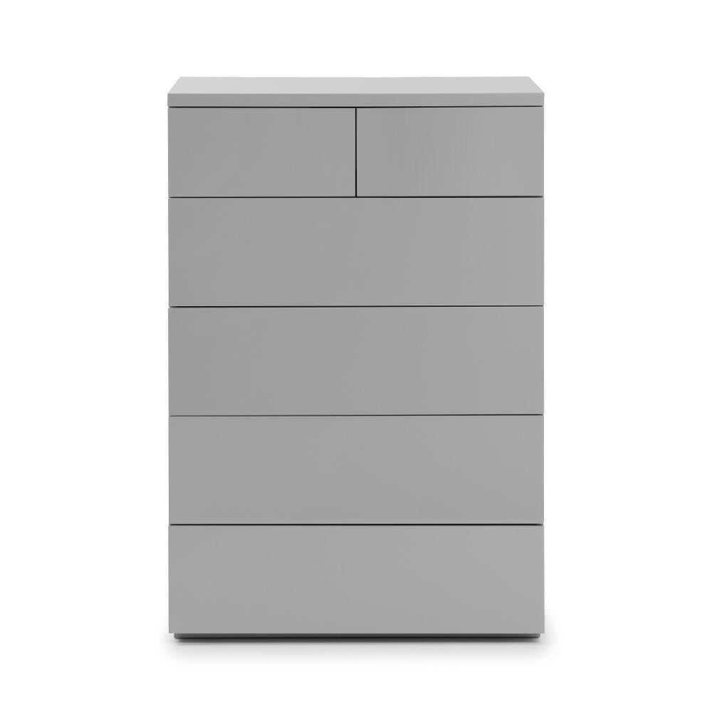 Happy Beds Monaco Grey 4+2 Drawer Chest Front View