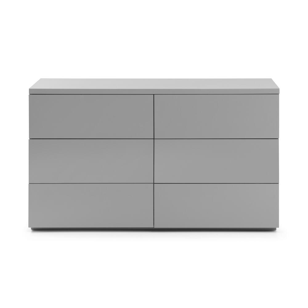 Happy Beds Monaco Grey 6 Drawer Chest Front Shot