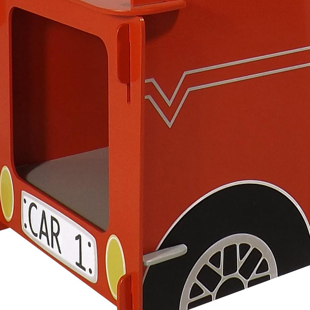 Happy Beds Red Racing Car Bedside Table Angled Shot