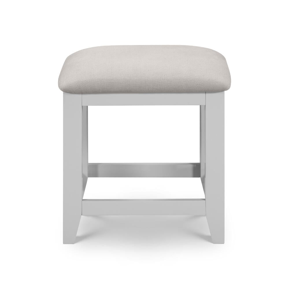 Happy Beds Richmond Grey and Oak Stool Front Shot