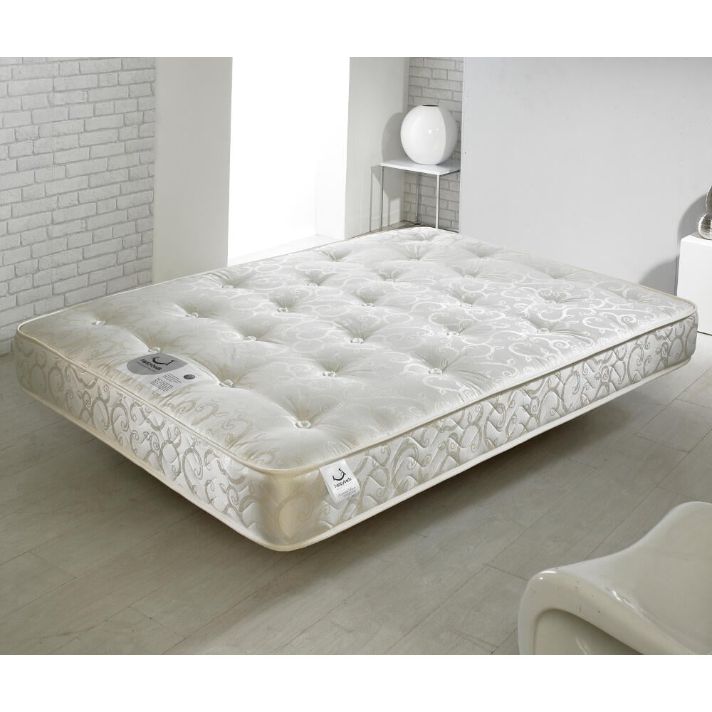 Compact Gold Tufted Orthopaedic Spring Mattress Full Body Image