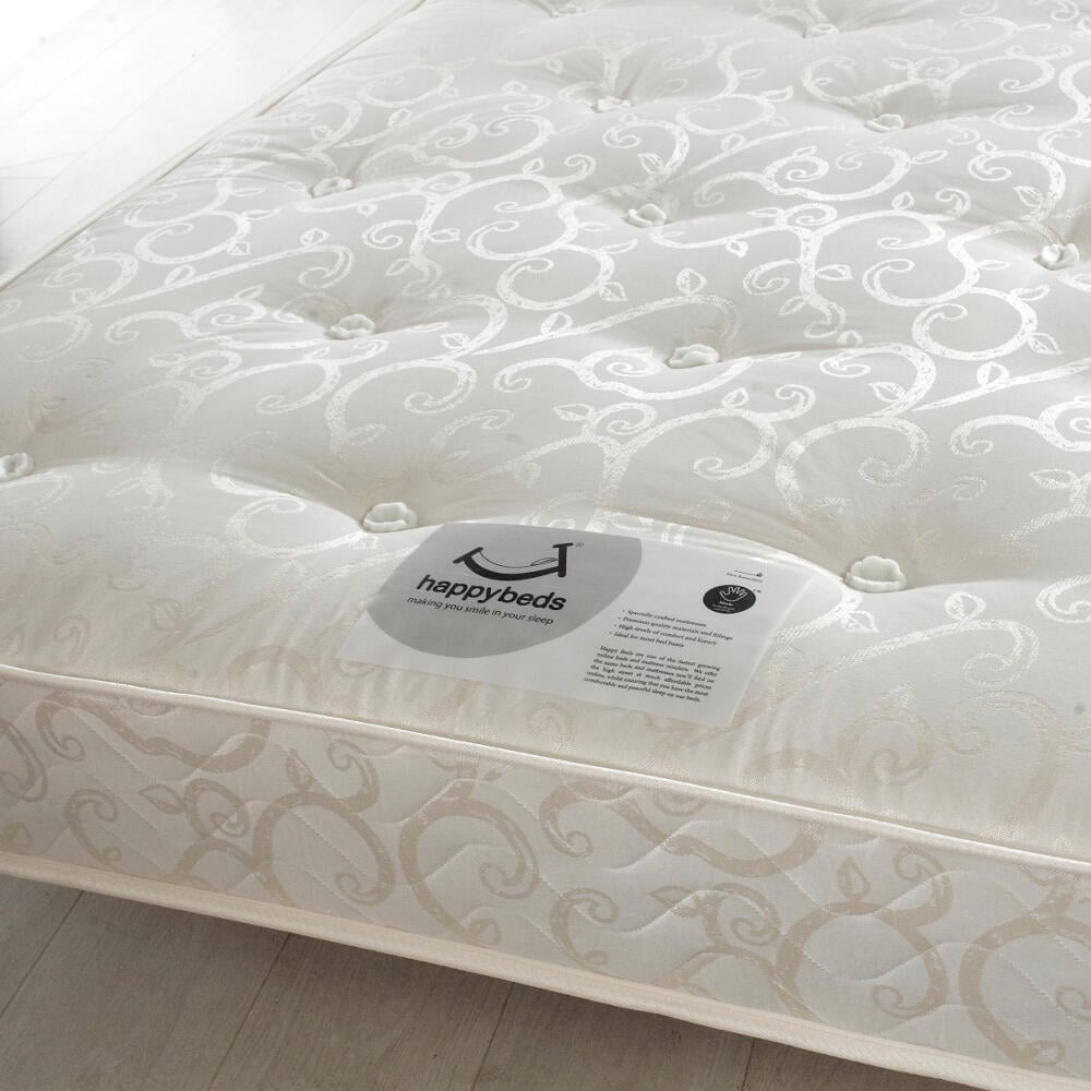 Compact Gold Tufted Orthopaedic Spring Mattress Full Image