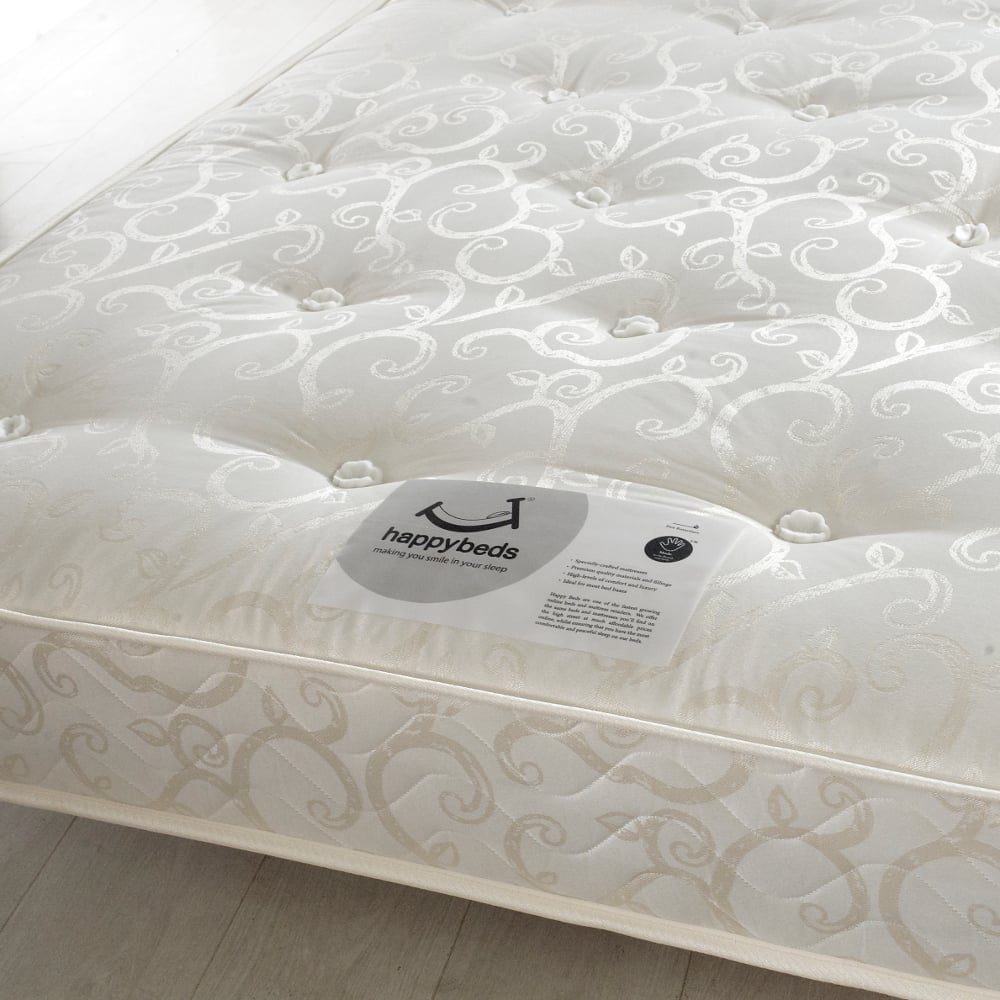 Gold Tufted Orthopaedic Spring Mattress Side Image