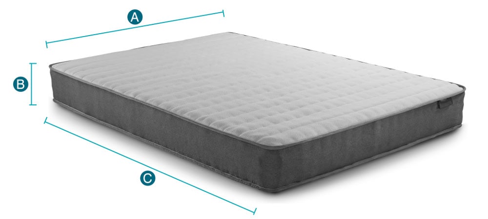 Happy Beds SleepSoul Balance 800 Hybrid Mattress Sketch Dimensions