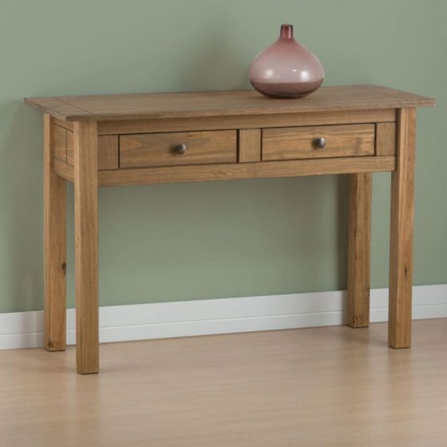 Santiago Pine 2 Drawer Console Table