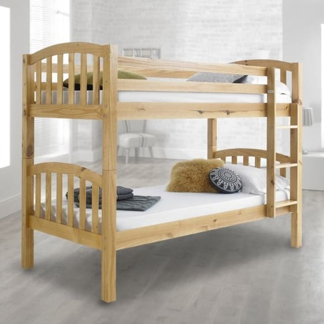 American Solid Honey Pine Wooden Bunk Bed