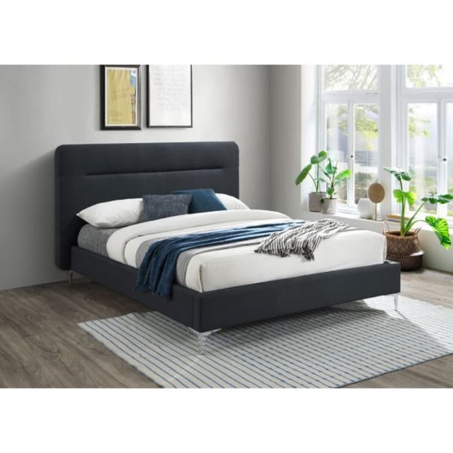 Finn Charcoal Fabric Bed