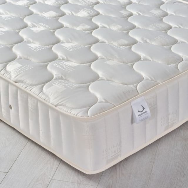 Pinerest Spring Semi-Orthopaedic Quilted Fabric Mattress - 4ft6 Double (135 x 190 cm)