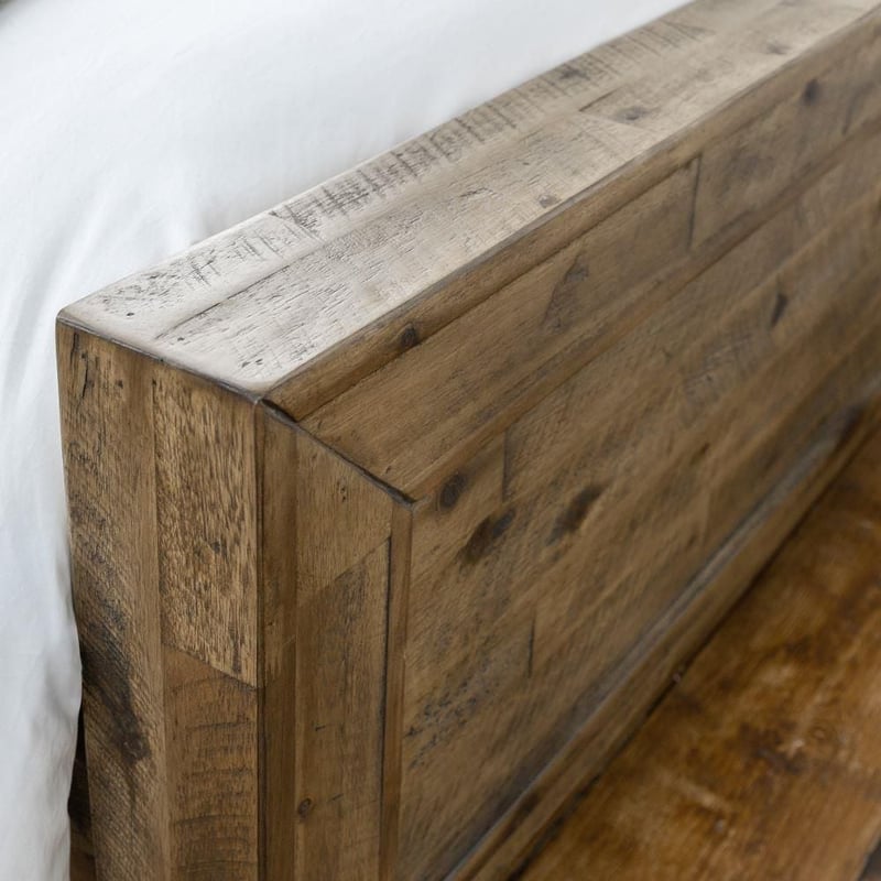 Hoxton Rustic Oak Wooden Bed Frame 6ft Super King Size