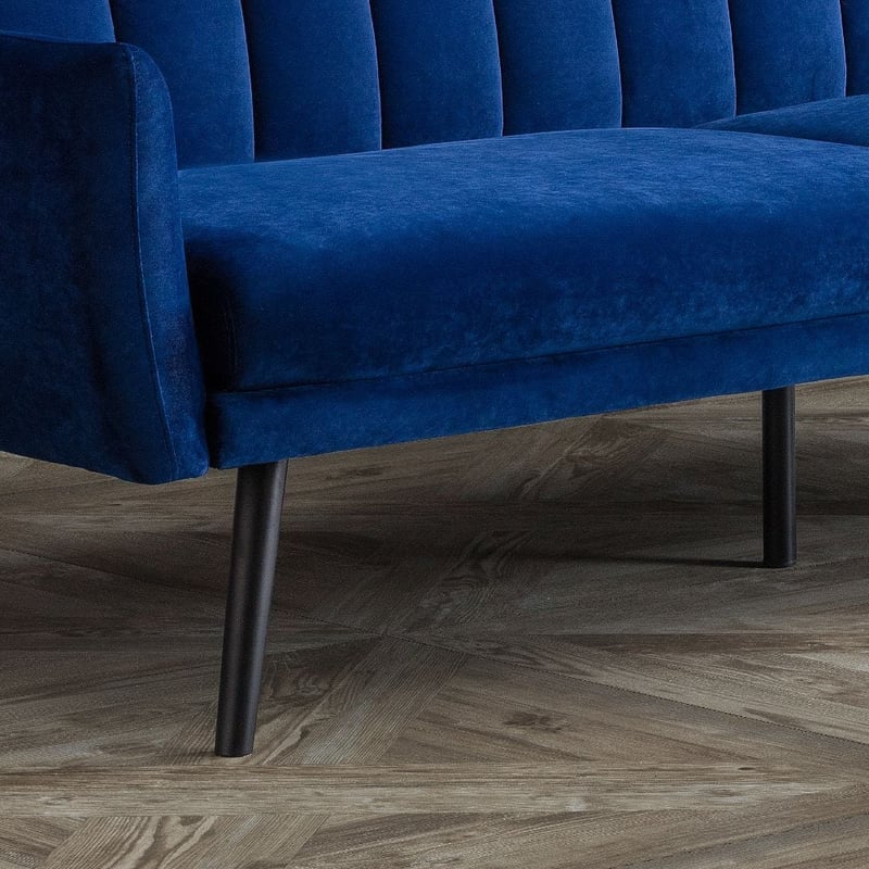 Afina Blue Velvet Fabric Sofa Bed