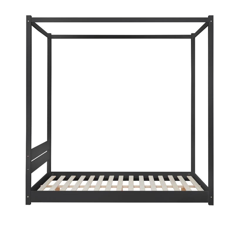 Darwin Black Wooden Poster Bed Frame 4FT6 Double