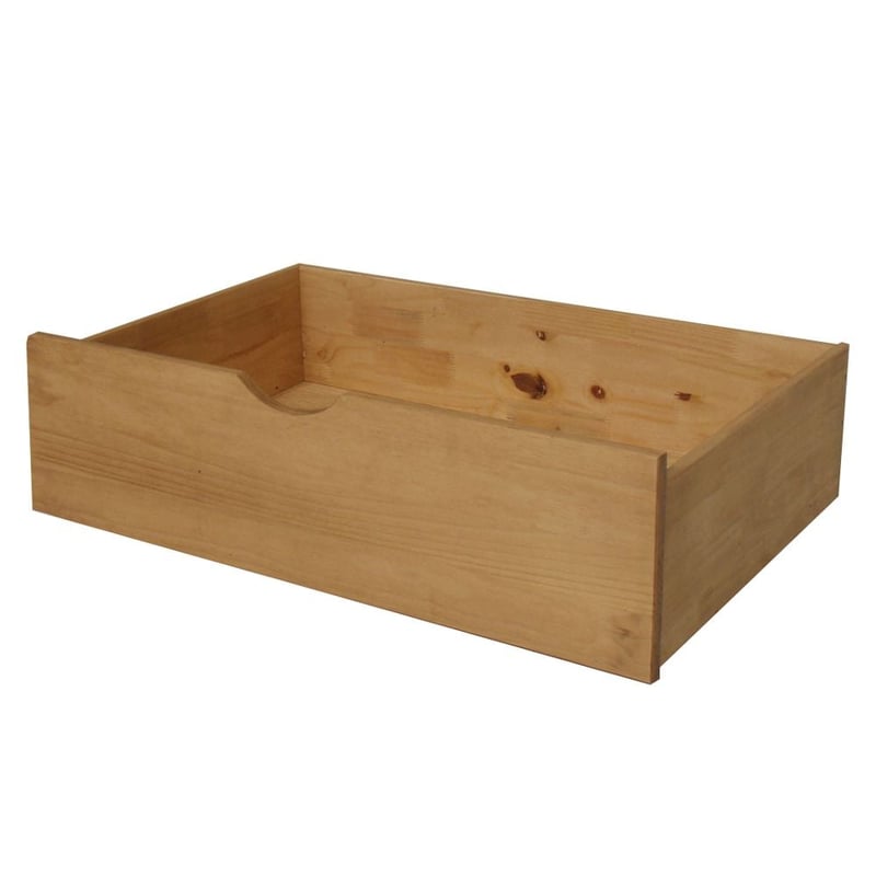 Waxed Pine Underbed Storage Drawers Pair