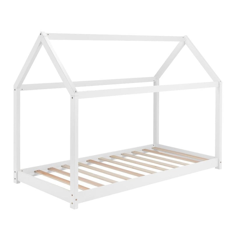 House White Wooden Bed Frame - 3ft Single