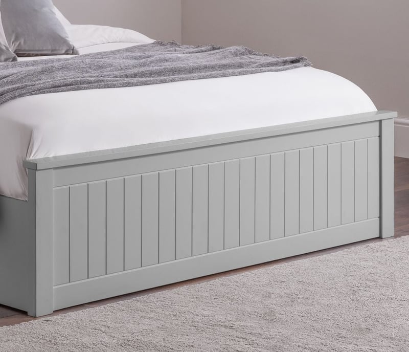 Maine Dove Grey Ottoman Storage Bed Happy Beds