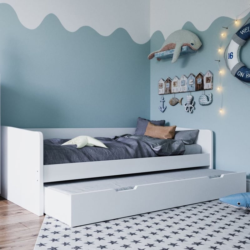 Kudl White Wooden Day Bed Guest Beds Happy Beds