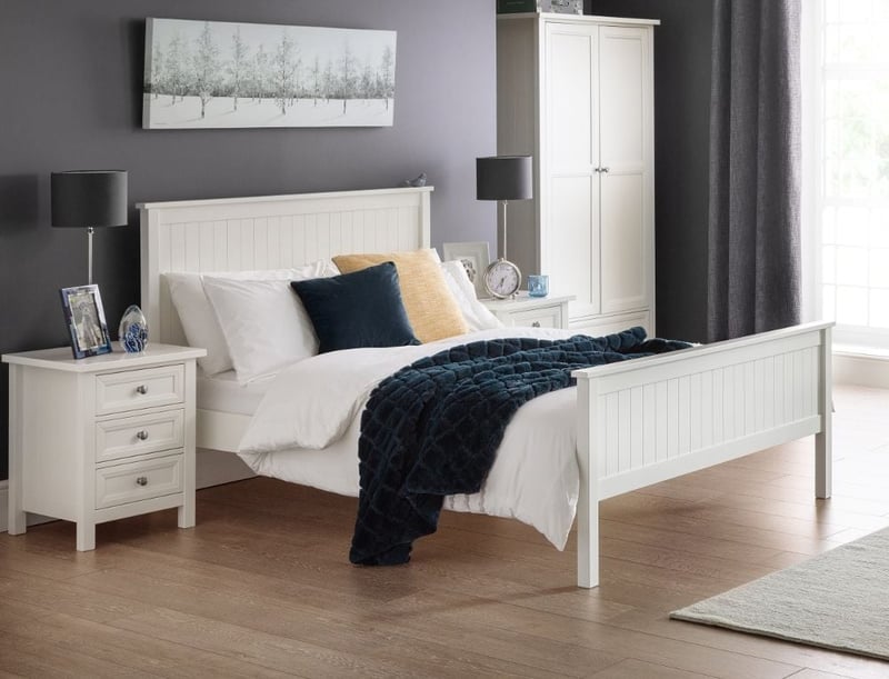 Maine White Wooden Bed Beds Happy Beds