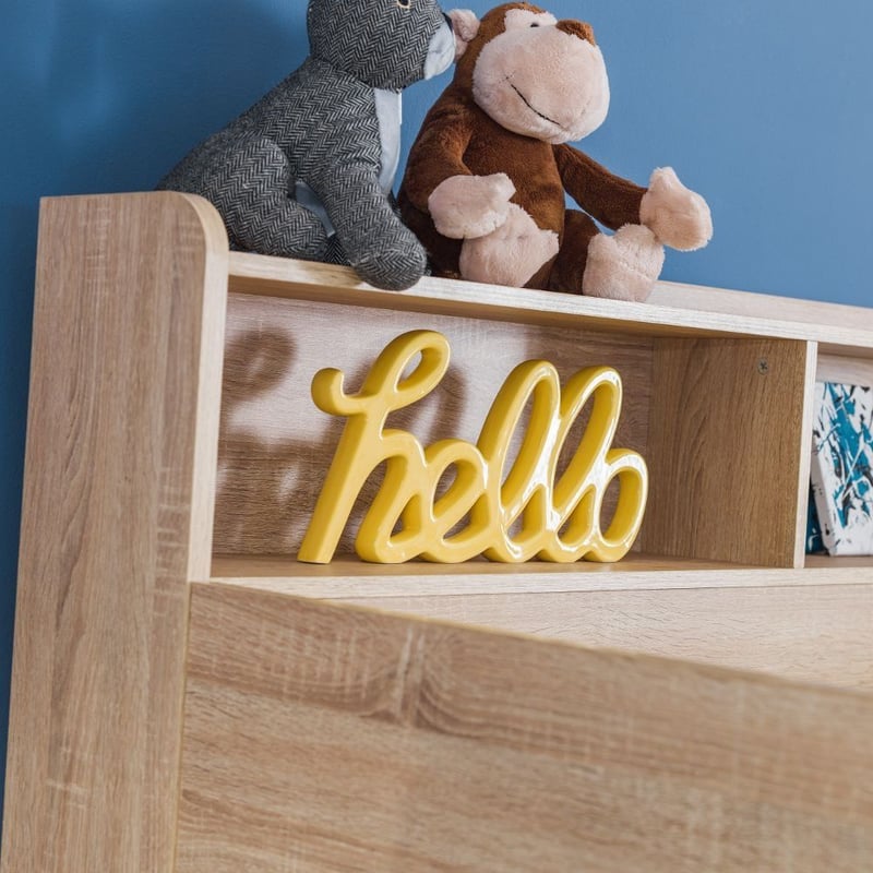 Orion Oak Wooden Storage Bunk Bed Frame Only 3ft Single