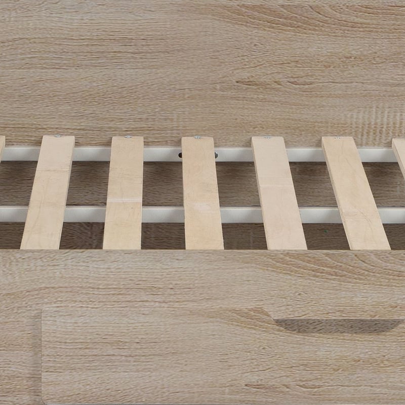 Orion Oak Wooden Storage Triple Sleeper Bunk Bed Frame 3ft Single Top