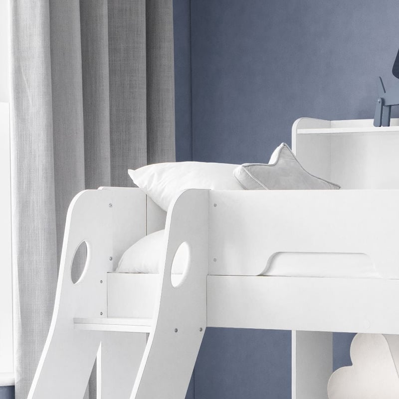 Orion White Triple Sleeper Bunk Bed Frame Happy Beds