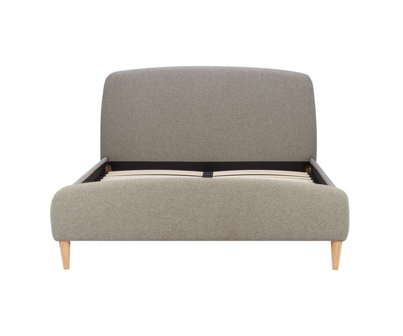 Quebec Grey Fabric Bed Beds Happy Beds