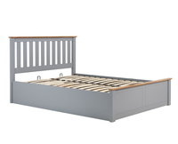 Phoenix Stone Grey Wooden Ottoman Storage Bed